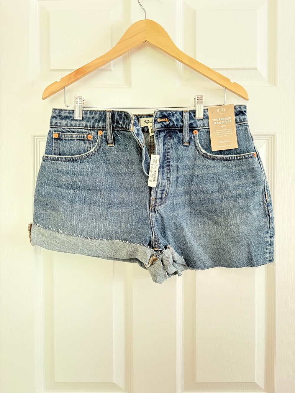 Madewell The Perfect Jean Short Curvy Size 31 NWT Magic Pockets Denim Shorts